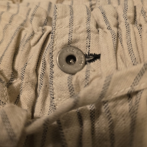 rag & bone Natural Stripe Tie Straight Pant Linen Blend 29 - Picture 13 of 14